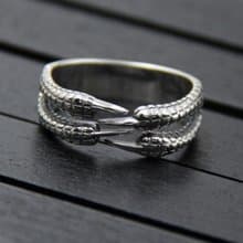 Real S 925 Sterling Silver Men Cool Dragon Claw Rings Exaggerated Vintage Thai