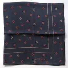 Vintage Givenchy Silk Scarf, 22 x 23 inches, Monogram, 100% Holiday Gifts