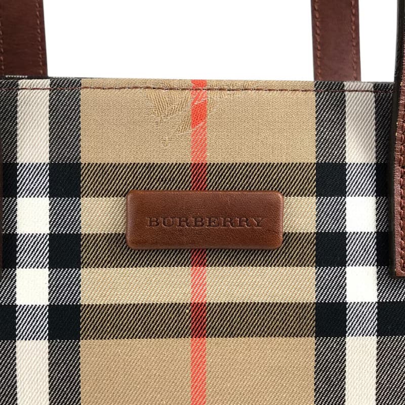 【 日本直送　名牌中古包 】BURBERRY バーバリー ノヴァチェック トートバッグ ベージュ キャンバス vintage ヴィンテージ bc7gmg