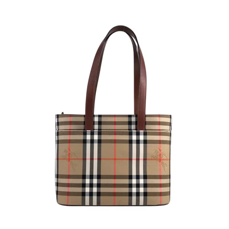 【 日本直送　名牌中古包 】BURBERRY バーバリー ノヴァチェック トートバッグ ベージュ キャンバス vintage ヴィンテージ bc7gmg