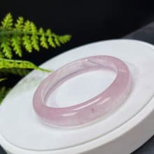 冰透粉晶手鐲 59MM 玫瑰水晶芙蓉 冰飄石英手環 助人緣 增強魅力