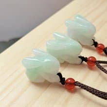 【親翠】天然翡翠 冰果綠胖臀兔兔項鍊 生肖 兔