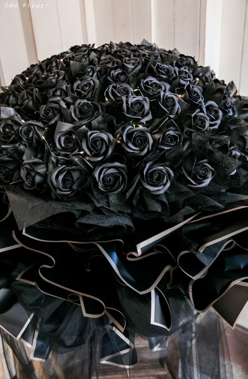99朵/巨大花束/大型花束/求婚花束/黑玫瑰/生日花束/情人節花束