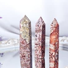 稀有豹紋瑪瑙 黃粉橘色 一柱擎天 中流砥柱 招財 晶柱 單品 禮物