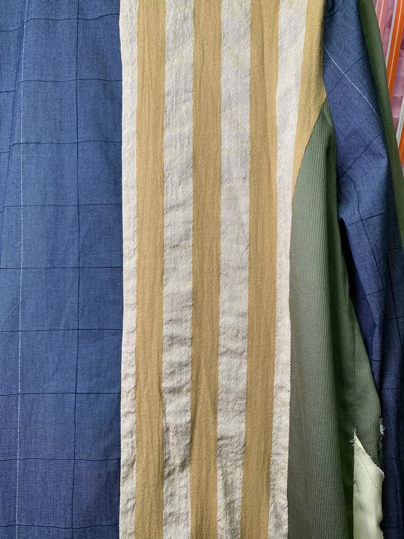 OTT獨一無二•Unique日系灰綠黃刺繡長格仔恤衫連衣裙Long Shirt