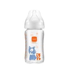 b&h 寬口徑玻璃奶瓶 240ml配貝赫奶嘴 (小狗)