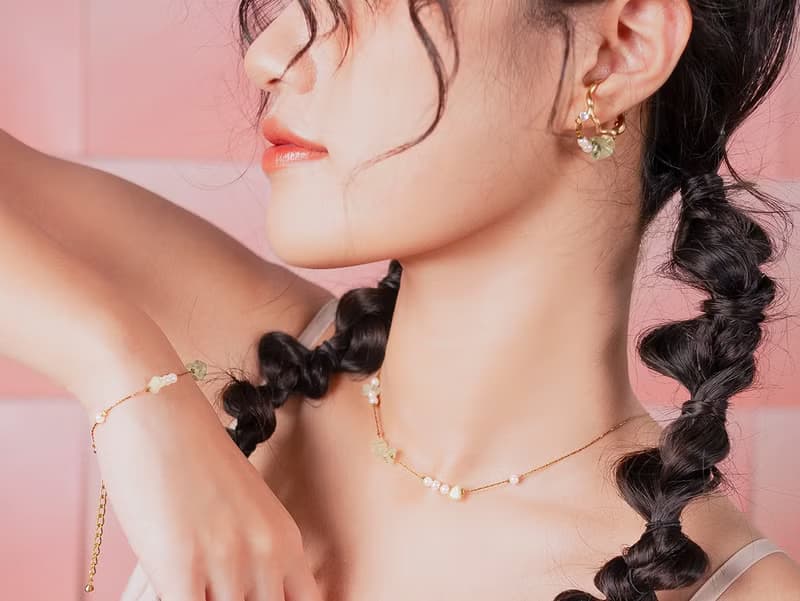 春天來了招財 開工 戀愛 葡萄石 * 項鍊 手鍊 耳骨夾【霞海月老】