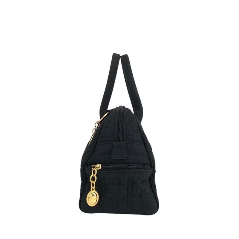 【 日本直送　名牌中古包 】Christian Dior クリスチャン ディオール ハンドバッグ ブラック チャーム ナイロン vintage  bir6d3