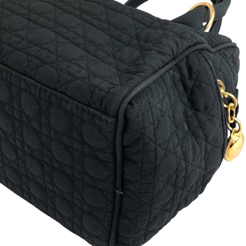【 日本直送　名牌中古包 】Christian Dior クリスチャン ディオール ハンドバッグ ブラック チャーム ナイロン vintage  bir6d3