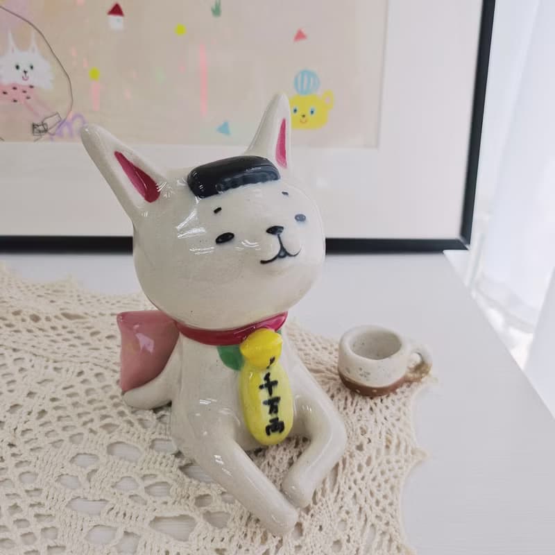 超級招財醜醜貓店長陶瓷