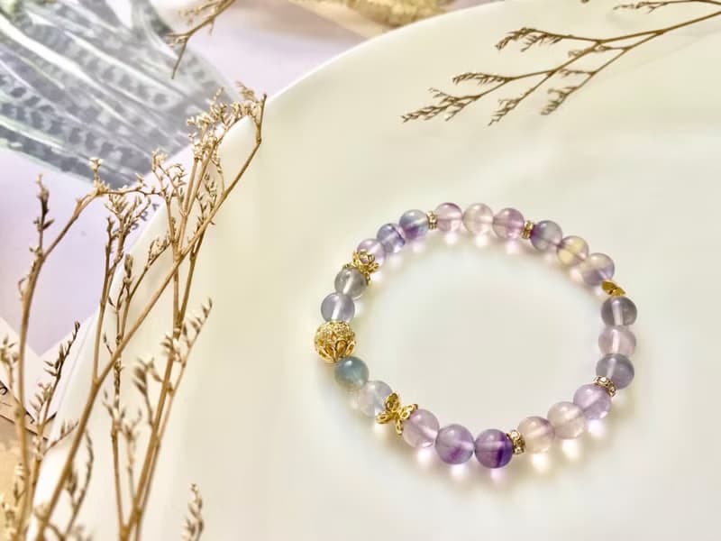 螢石手珠 螢石手串 水晶手珠 手鍊 手作飾品 天然石飾品 手作手串