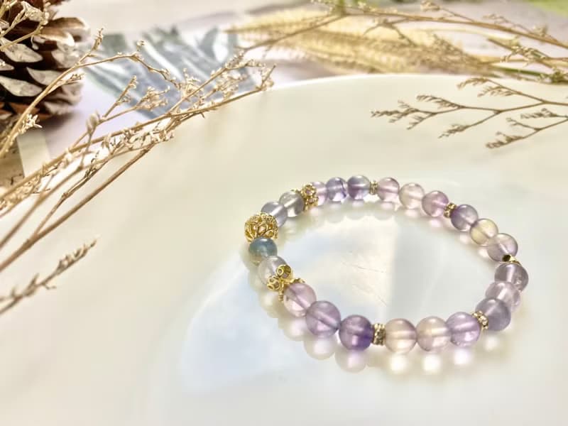 螢石手珠 螢石手串 水晶手珠 手鍊 手作飾品 天然石飾品 手作手串