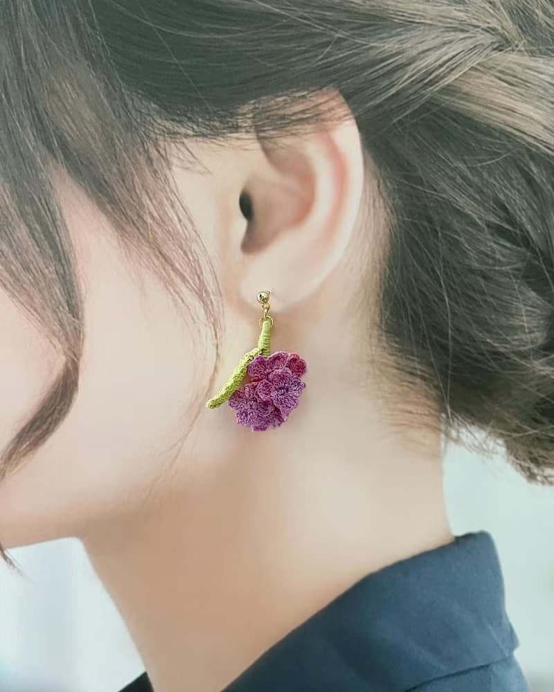 *My Fancy Handmade*手鈎夏繡球花耳環