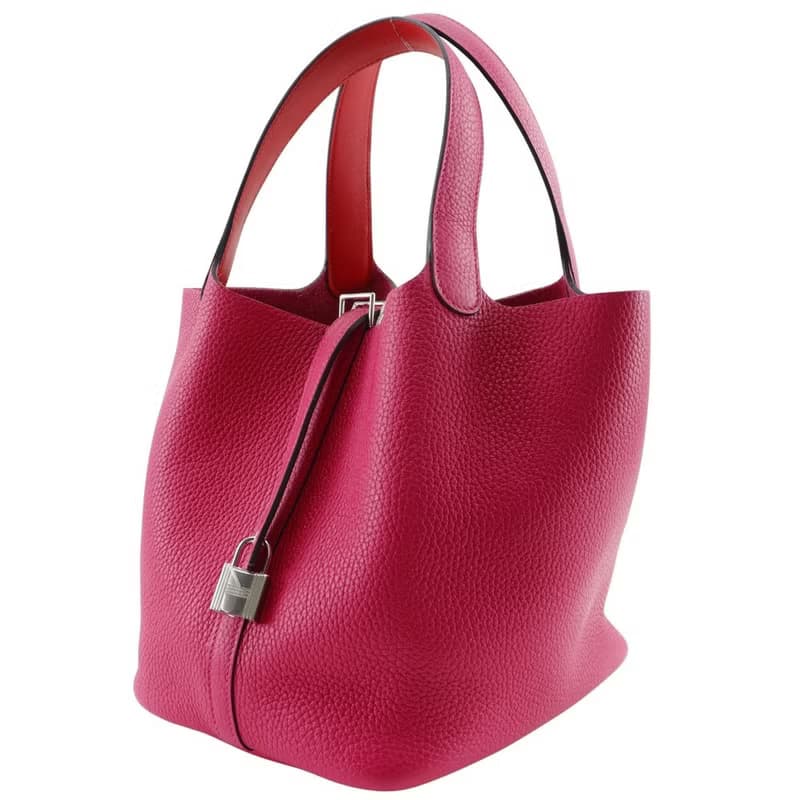 【日本直送】エルメス HERMES ピコタンロックMM ハンドバッグ トゴ ローズエクストリーム ピンク A レディース【中古】