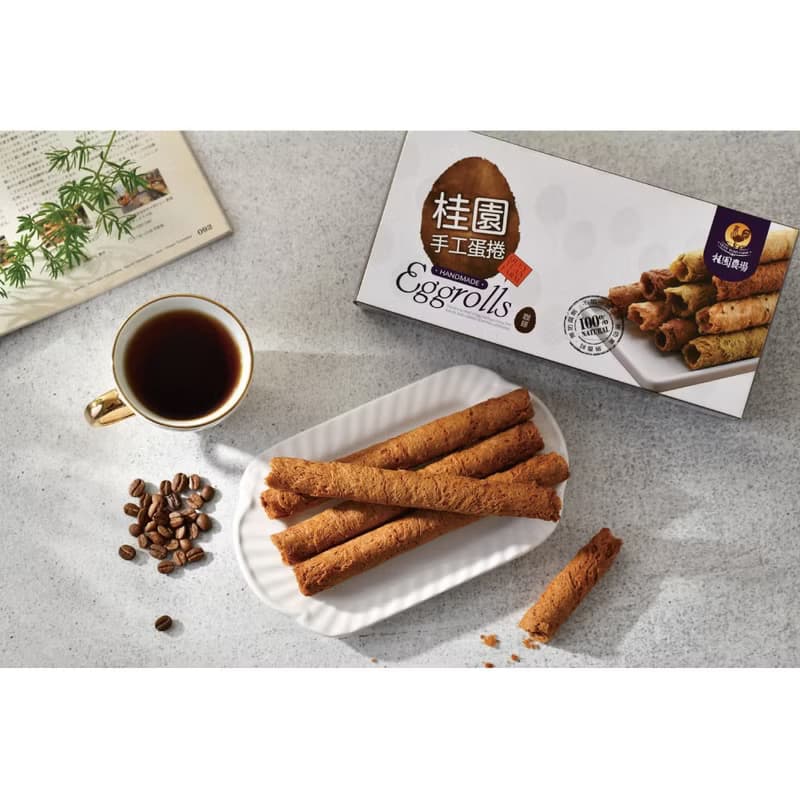 【桂園農場】手工蛋捲-口味任選(原味、咖啡、茶香、巧克力)