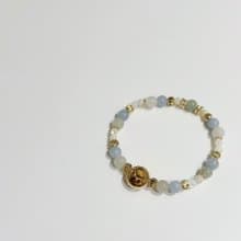 Mimis設計款 藍霧光 胎毛水晶手鍊