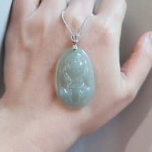 【親翠】天然翡翠 可愛猴橢圓牌項鍊 生肖猴 畢業禮物