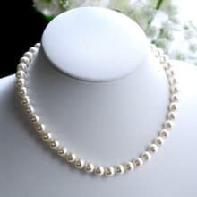 貝パール8mm・40cm一連ネックレス　Eirene