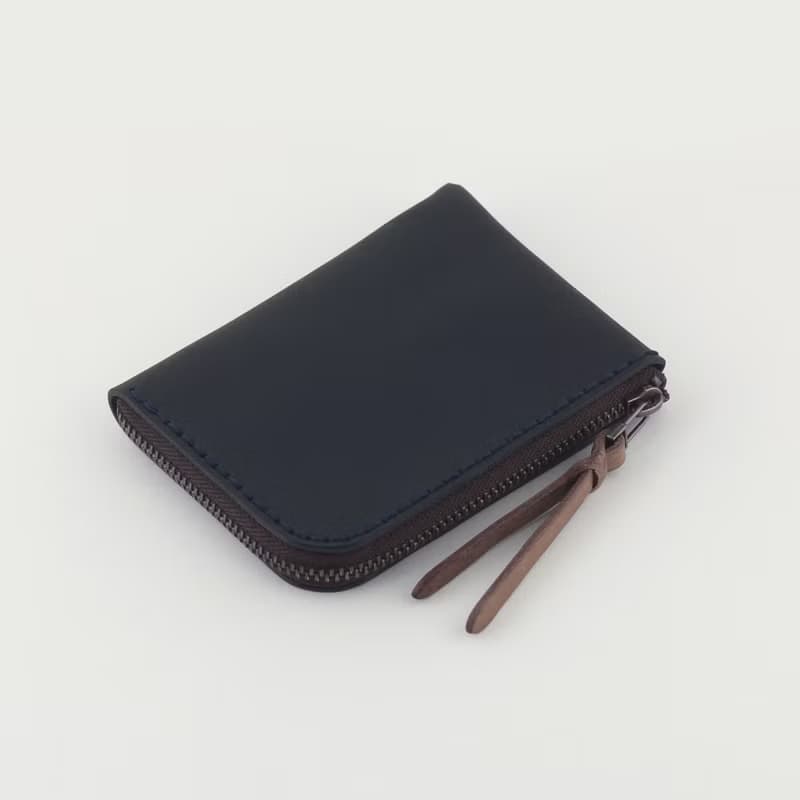 薄型拉鍊短夾 - 深海藍