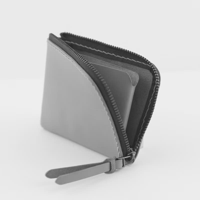 薄型拉鍊短夾 - 深海藍