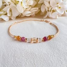 黃水晶 白水晶 黃碧璽 紅碧璽 金髮晶 | 招財旺運 | 手鍊手環