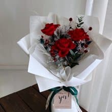 永生花束 質感紅色 | 情人節花束 | 七夕情人節 | 求婚花束