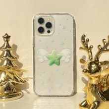 【Winter Package】 Angel's Star: Green Transparent Phone Case(MagSafe optional)