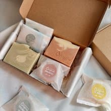手工皂綜合洗沐禮盒/肥皂+髮餅組合/附提袋