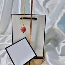 天然紅紋石項鍊