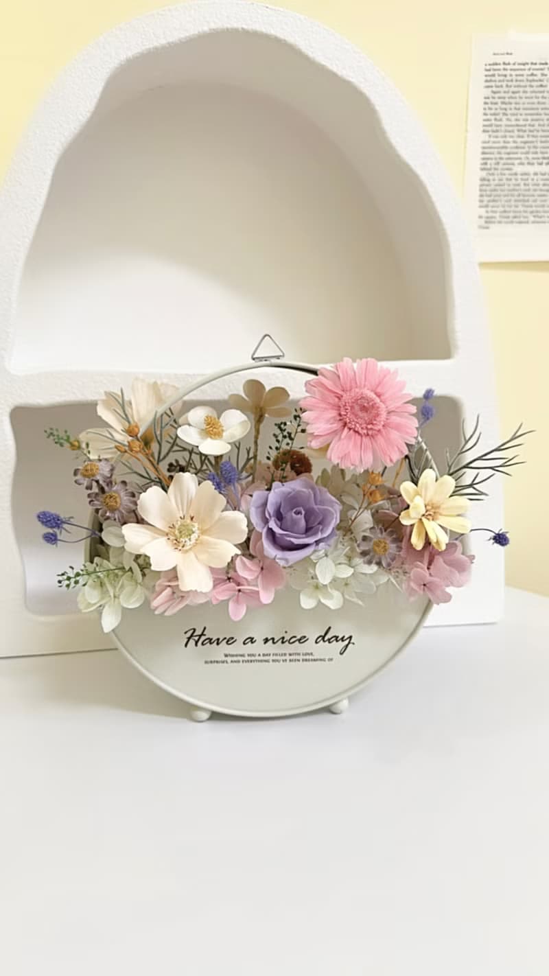 【祝賀花禮】永生花吊籃 永生花籃 開幕祝賀 新居落成