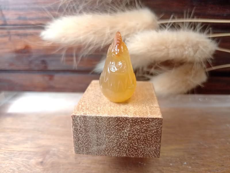 小雕件 小品生肖-公雞 紅玉髓