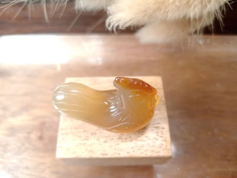 小雕件 小品生肖-公雞 紅玉髓