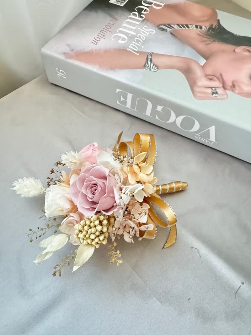 永生花胸花  婚禮胸花
