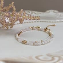 【八月・粉泡盛】我是如何成為粉紅色 | 粉水晶手鍊 長度可調
