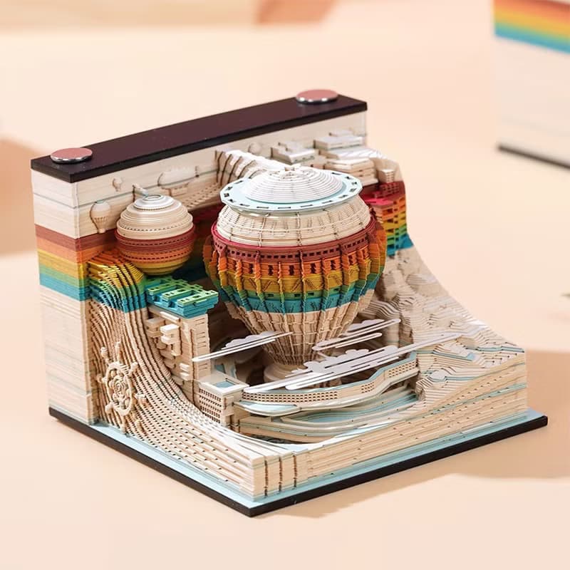 立體紙雕便簽 / 浪漫熱氣球