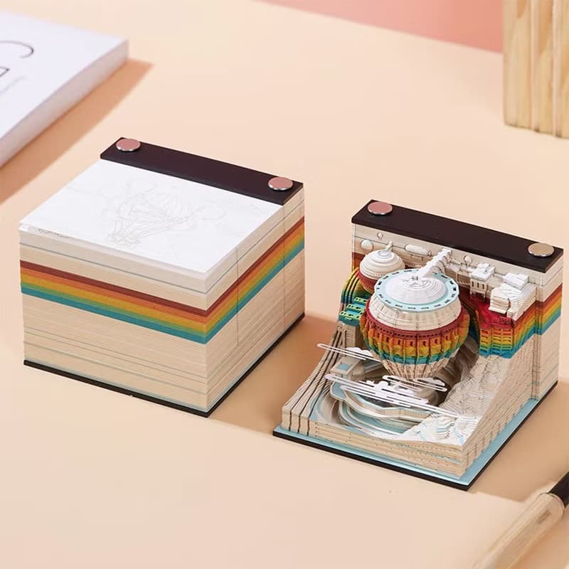 立體紙雕便簽 / 浪漫熱氣球