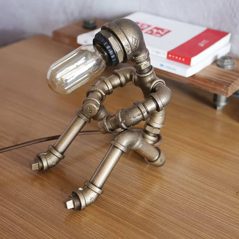 美式工業風機器人臺燈