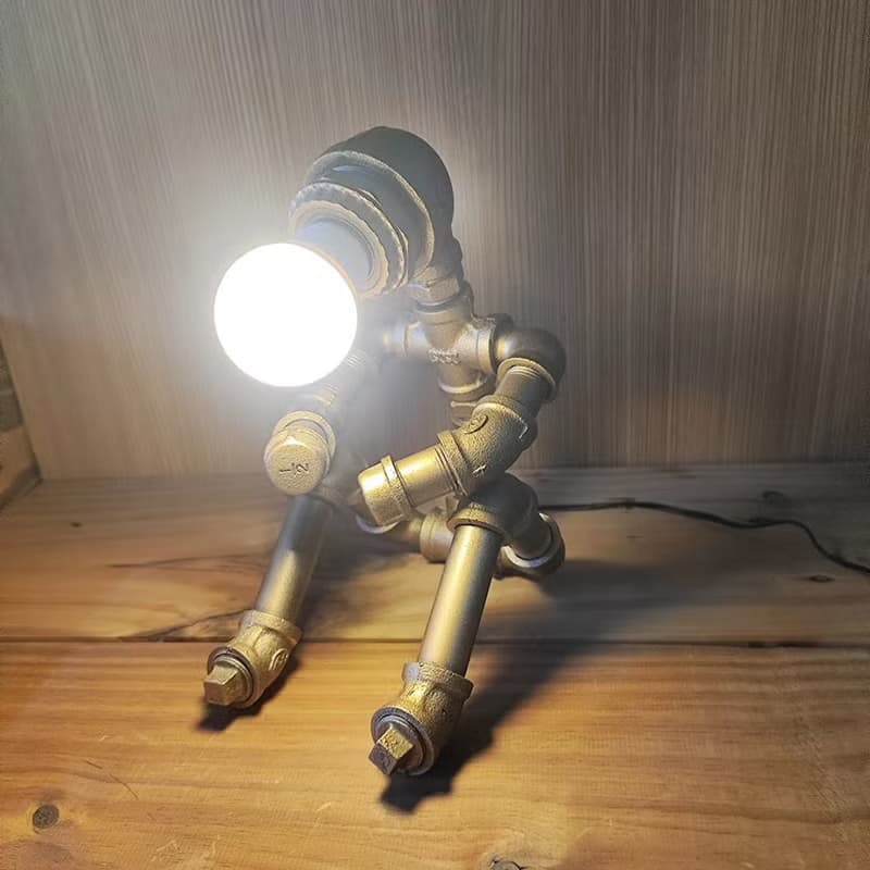美式工業風機器人臺燈