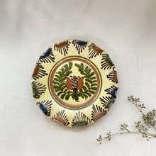 【好日戀物】法國質樸陶瓷釉下彩花草壁掛圓盤器皿餐具儀式感聖誕