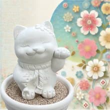 開運招財 花耳招財貓小盤組 搭配精油香氛實用美觀 開店禮首選