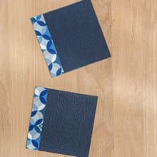 防水布質杯墊 藍/黃 | 5入組 |