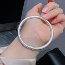 萬足銀古法閉口喜字手鐲 招財轉運足銀手鐲 情人節禮物 女生禮物