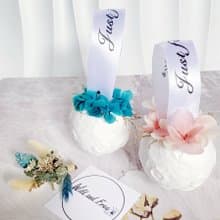 【Moon】永生繡球花月球香氛擴香石掛飾-中秋節 滿月薩滿 祈福
