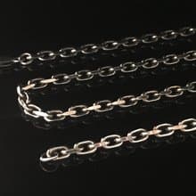 【銀鍊系列】方切銀鍊 粗版 Silver (L)50-65cm 925純銀