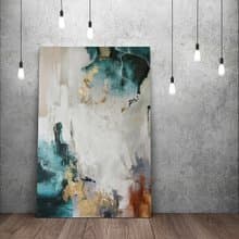Teal Gold Painting | Teal Gold Abstract | Teal Wall Art | Emerald Bloom