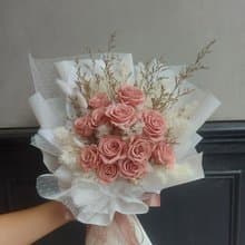 韓式簡約求婚花束永生玫瑰 聖誕節禮物 聖誕節花束 交換禮物