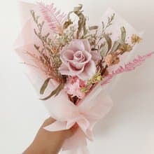 禮物 奶茶粉玫瑰永生乾燥畢業花束禮物 結婚求婚告白捧花生日
