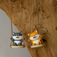 柴犬大學 鞦韆柴柴擴香石組 車內/室內香氛 芳香石 送禮 柴犬禮物