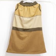 內刷毛厚棉刺繡裙/民族風裙/波希米亞裙skirt/手工拼布裙-咖森林