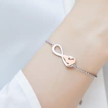 伸懶腰的貓手鍊 - 永恆與貓系列-抗敏醫療鋼